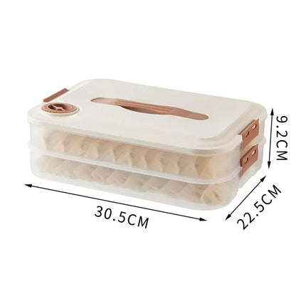 Dumpling Storage Box Multi-Layer Transparent Refrigerator Dumpling Fresh Keeping Container Home Kitchen Food Sealed Storage Box