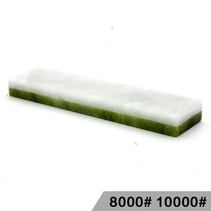 Natural 10000 Honing Tool Super Fine Green Agate Stone Polishing Finishing Bar Whetstone Sharpening for Kitchen Knife Sharpener