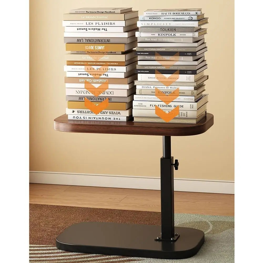 Foldable Sofa Edge Table Adjustable Height C-Shaped Mobile Storage Desk Flip Desktop Easy Installation Movable Tea Table Rack