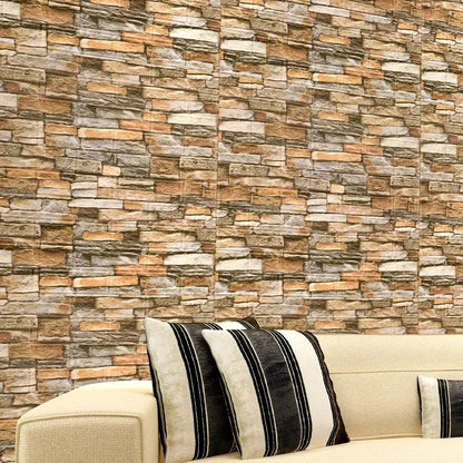 70cmx1/2/3/5/10m 3D Paper Wall Adhesive Living Room PVC Self-adhesive Panels Home Decoration Wallpapers Waterproof Wall Stickers