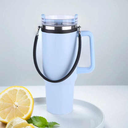 Soft Silicone Water Bottle Handle Silicone Portable Thermo Bottle Sling Carrier Holder With Strap for  Stanley Cup Accessories