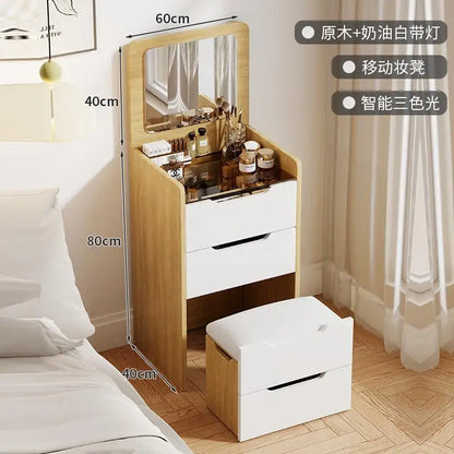 Cream wind dresser modern simple multi-functional 48CM 40CM bedside chest integrated makeup table storage cabinet