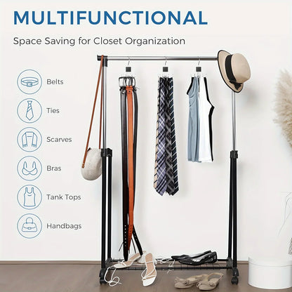 1/2 Piece Multifunctional Hook, Multi Claw Bag Storage Hook, Tie Metal Storage Suitable for Scarves, Belts, Home Storage