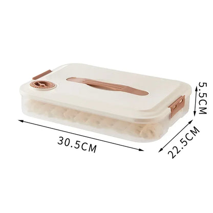 Dumpling Storage Box Multi-Layer Transparent Refrigerator Dumpling Fresh Keeping Container Home Kitchen Food Sealed Storage Box