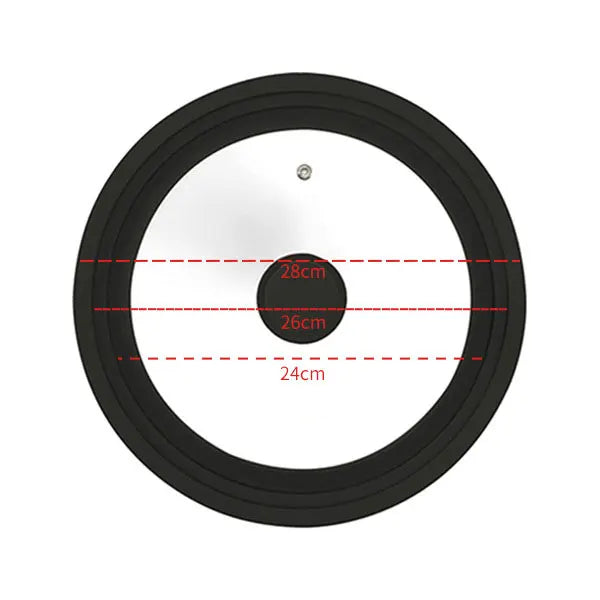 Multi Size Universal Lid for Pots Pans Cookware Tempered Glass Lid for Skillets with Silicone Rim Replacement Lid for Frying Pan