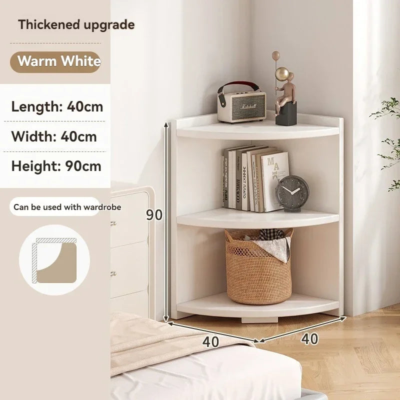 Corner storage cabinet for home use, simple foyer, coat rack, corner wall display cabinet, floor standing bookshelf, bedroom sid