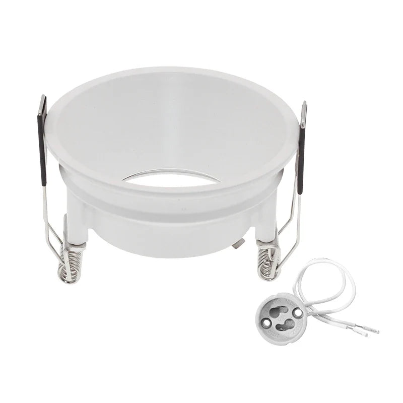 Recessed LED Ceiling spotlight Frame Round GU10 Fixture Holders Adjustable   Spot Light  light bases Fitting