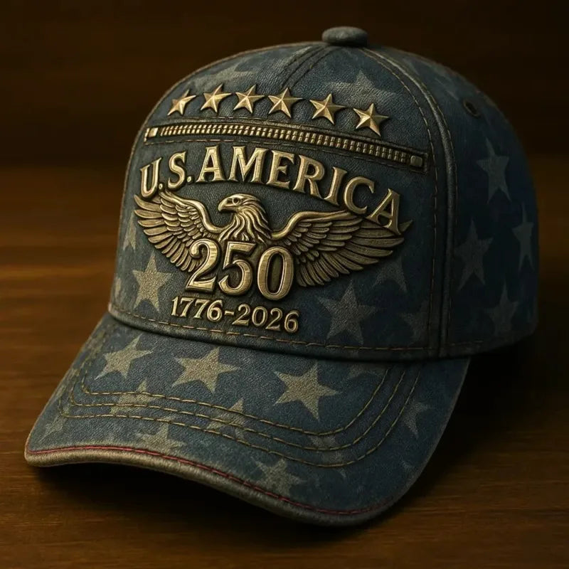 High quality dye-sublimation printed craft hat , USA 250th Anniversary patriotic hat , fade - resistant  eagle  design
