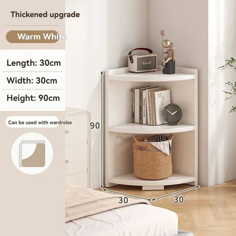 Corner storage cabinet for home use, simple foyer, coat rack, corner wall display cabinet, floor standing bookshelf, bedroom sid