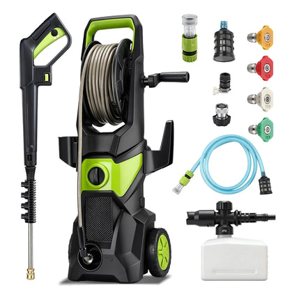 Electric Pressure Washer, 52.5 FT 5000PSI 3.2GPM Pressure Cleaner with 4 Nozzles
