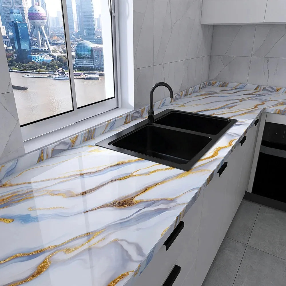 40cm New Kitchen Oil-proof Wall Stickers Self-adhesive Stain-resistant High Temperature Kitchen Countertop Protective Wallpaper