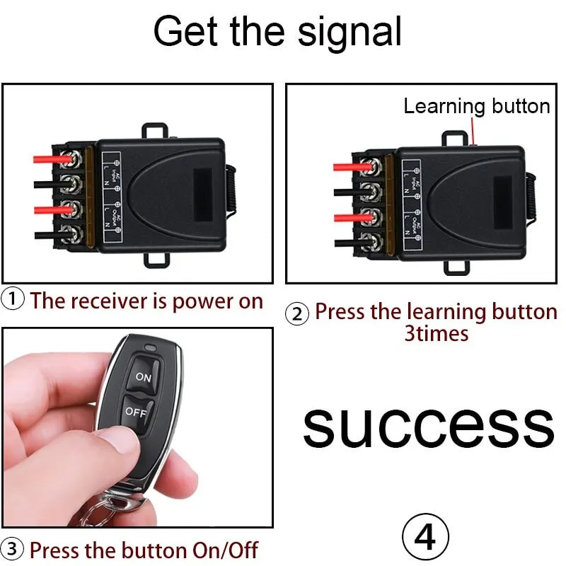 Universal Remote Control Switch 433mhz Wireless Switch AC 220V 30A Relay and On Off Transmitter for Light Lamp Water Pump Door