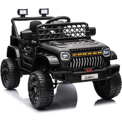 12V Kids Ride On Truck Car Toy Battery Powered Electric Vehicle with Remote Control, Spring Suspension, LED Lights, Music,