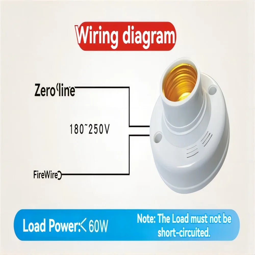 E27 Screw Cap Socket White Ceiling Light Lamp Bulb Fixing Base Stand Light Bulb Holder Lamp Socket For Home 6a