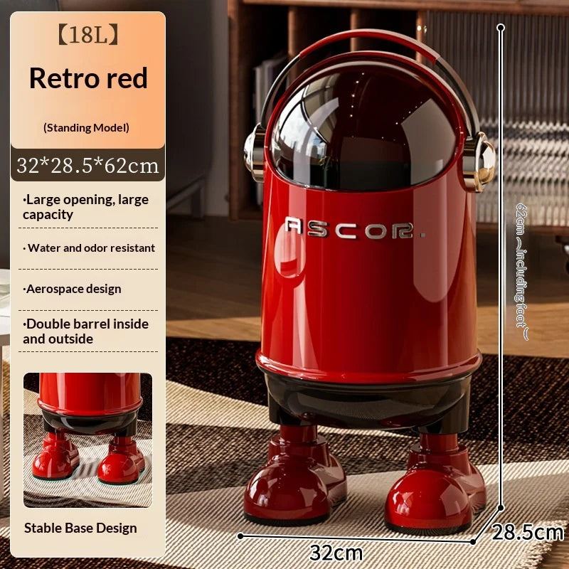 Touchless Sensor Trash Can Stainless Steel Premium Large Capacity Garbage Bin Kitchen Bathroom Bedroom Living Room Maison