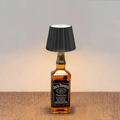 Wine Bottle LED Wireless Table Lamp 2000mAh 7 Colors Dimmable RGB USB Rechargeable Dining Table Lights Beverage Lamp Top touch