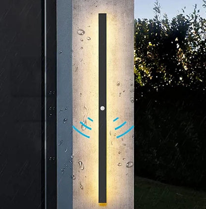 110- 240V IP65 Waterproof Porch Lamp LED Long Garden Lamp for Villa Garage Lighting FixtureOutdoor Wall Light With Motion Sensor