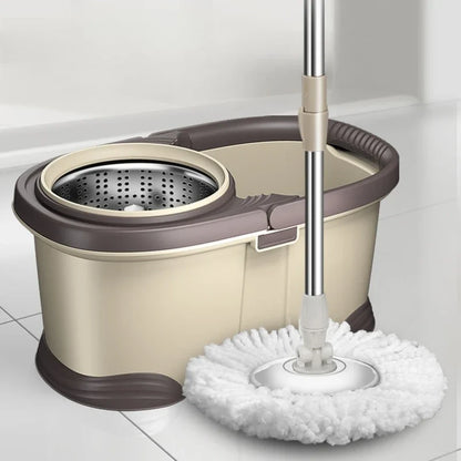 Spin Mop Bucket Dual Drive Hands Free Wringer Microfiber Mop Set 360 Spin Self Press Wringing Easy Clean Home Kitchen Floor