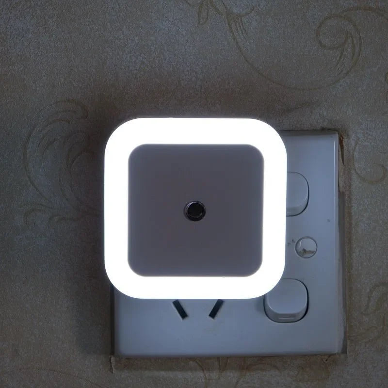 LED Night Light Wireless Sensor EU/US Plug Mini Square Lighting Lamp For Baby Children Living Room Bedroom Corridor Night Lights