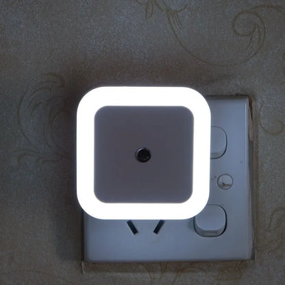 LED Night Light Wireless Sensor EU/US Plug Mini Square Lighting Lamp For Baby Children Living Room Bedroom Corridor Night Lights