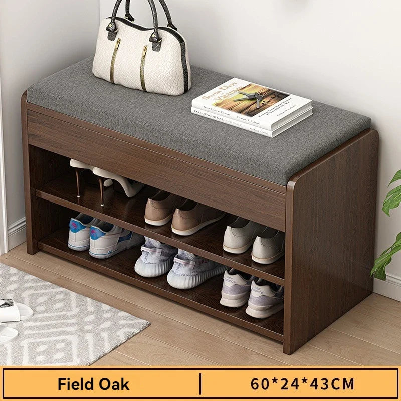 Entrance panel entrance, entrance hall, shoe wearing stool, entrance for sitting, long stool, shoe cabinet, shoe rack integrated