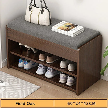 Entrance panel entrance, entrance hall, shoe wearing stool, entrance for sitting, long stool, shoe cabinet, shoe rack integrated