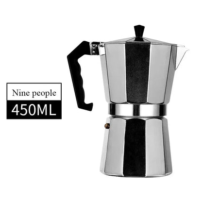 New 50ml-600ml Moka Pot Aluminum Household Electric Burner Stove Top Espresso Percolator Coffee Maker Coffee Extraction Pot