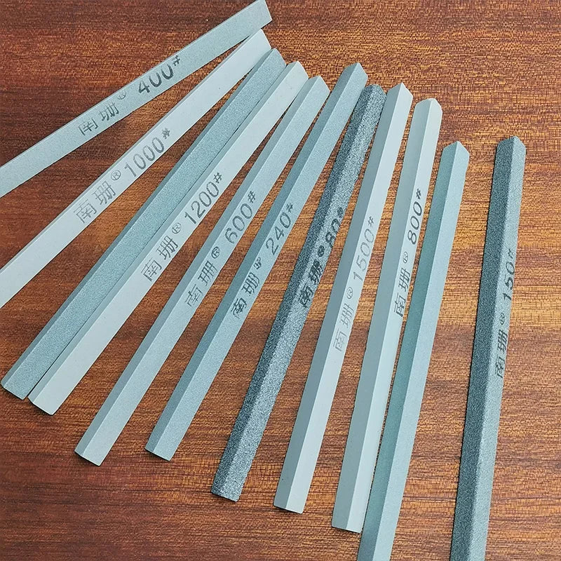 Triangle Oil Stone for Sharpening Knives Kit, Fine Grinding Diamond Oilstone Strip, Knife Stone, 12*150mm