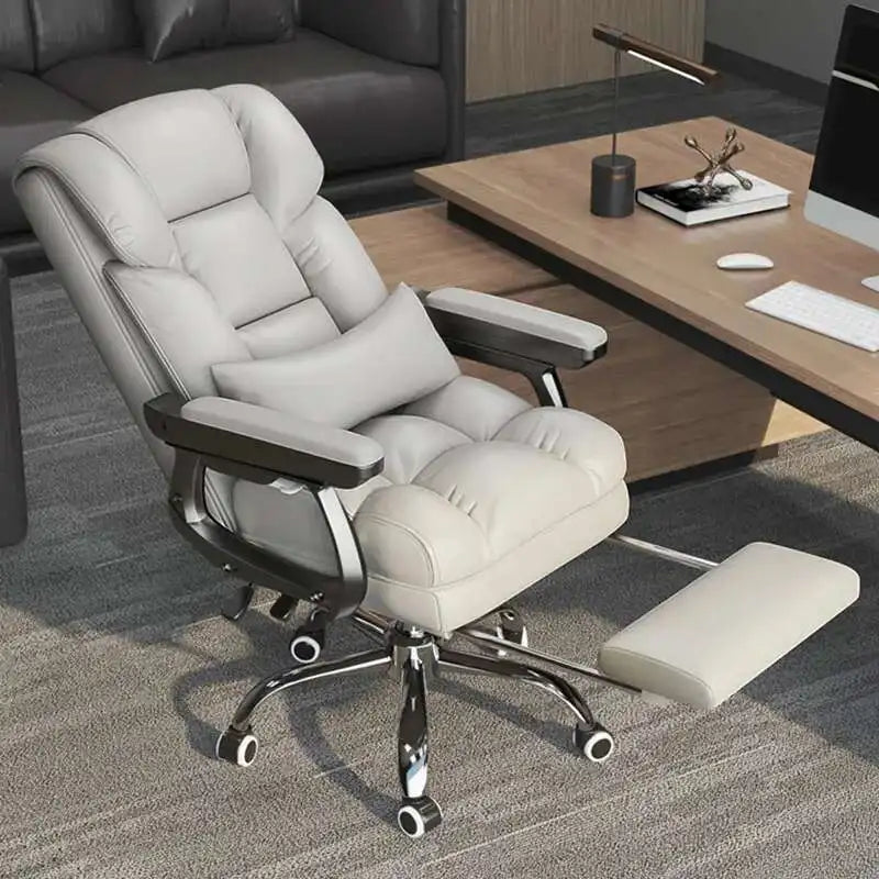 Modern Ergonomic Office Chair - PU Leather Computer Desk Chair with Swivel, Comfortable Executive Chair for Home/Office/Gaming