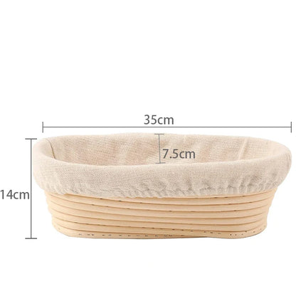 Banneton Bread Proofing Basket Round Oval Sourdough Baskets Bread Baking Dough Rising Ratten Bowls with Liners For Bakery YY087