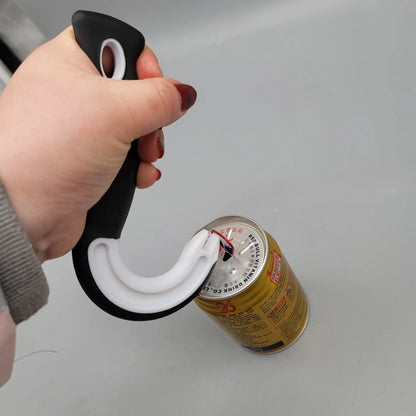 Portable J-Shaped Easy Grip Tin Openers Kitchen Non-Slip Jar Opener Lid Opening Tools Ring Pull Can Opener Multifunctional