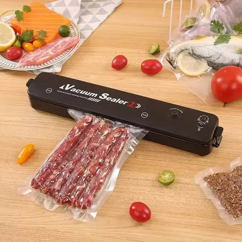 Automatic Portable Design Multi-Functional Kitchen Vacuum Sealer  Air-Tight Food Packaging for Household Preservation sealed bag