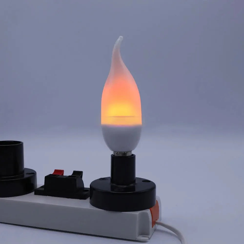 E14 LED Flame Light Bulbs 3 Modes Party LED Flame Effect Light Simulation Fire Lights Bulb Garden Decor Flickering Lamp