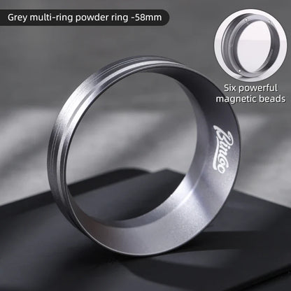 BINCOO 51mm 58mm Portafilter Dosing Ring, Magnetic Anti-Static Design for Strong Hold and Zero Coffee Spill During Prep