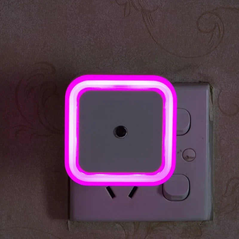 LED Night Light Wireless Sensor EU/US Plug Mini Square Lighting Lamp For Baby Children Living Room Bedroom Corridor Night Lights