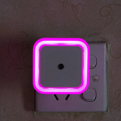 LED Night Light Wireless Sensor EU/US Plug Mini Square Lighting Lamp For Baby Children Living Room Bedroom Corridor Night Lights