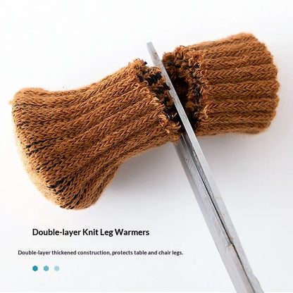 16Pcs Chair Legs Socks Knitted Furniture Feet Floor Protectors Anti-slip Pads Silent Thicken Table Chair Leg Socks Covers