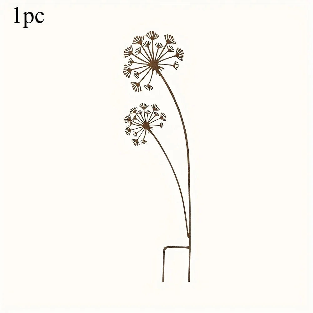 1pc Metal Decorative Garden Stakes Flower Patio Balcony Planter Garden Decor Home Yard Outdoor Decoration Garden Accessories
