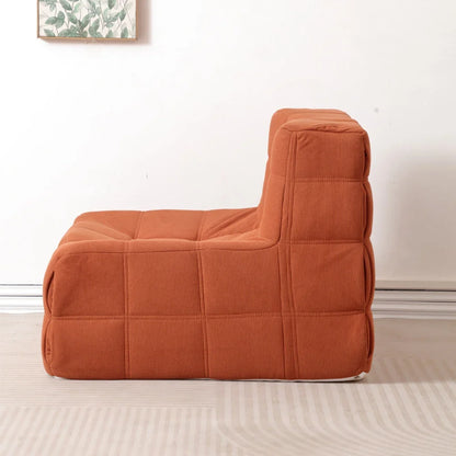 Plush Corduroy Full Sponge Floor Chair - Tufted Modular Lazy Sofa, Comfortable Accent Chair for Home Decor
