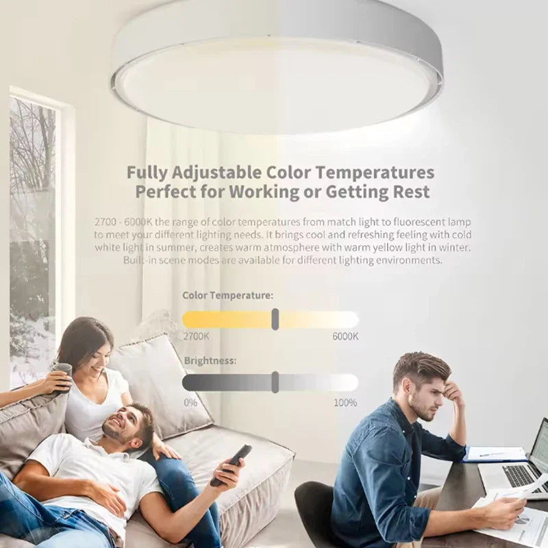 Modern LED Invisible Bladeless Ceiling Fan Lights 6speed Remote Control Dimming Fan Lamp Bedroom Restaurant Electric Fans