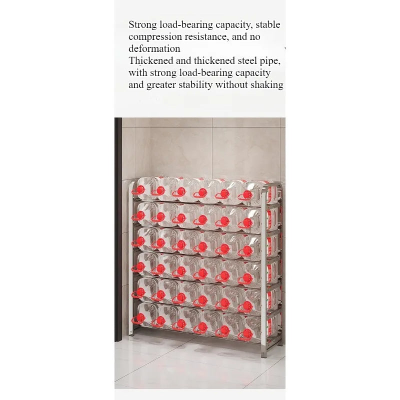 Thickened stainless steel shoe rack, family corridor, student dormitory, rental room, shoe cabinet