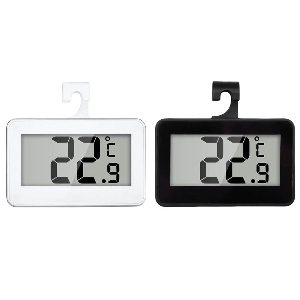 Mini Refrigerator Fridge Thermometer Waterproof Digital Freezer Thermometer with Hook Digital Refrigerator Thermometer for Home