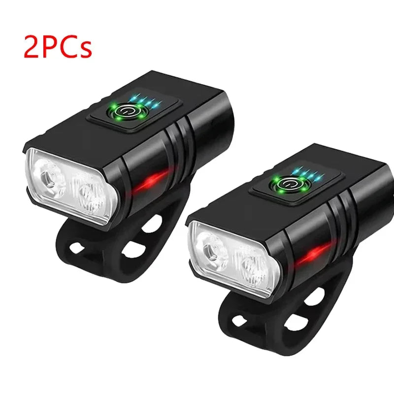 Bright Bicycle Light T6 LED Front USB Rechargeable MTB Mountain Bicycle Lamp 1000LM Bike Headlight Flashlight Cycling Scooter