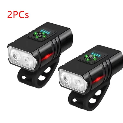 Bright Bicycle Light T6 LED Front USB Rechargeable MTB Mountain Bicycle Lamp 1000LM Bike Headlight Flashlight Cycling Scooter