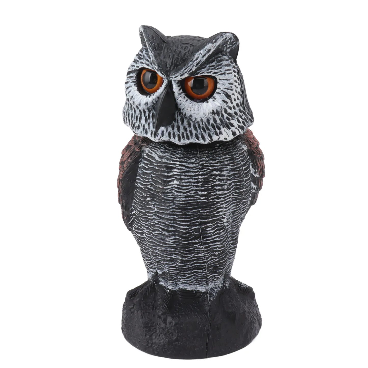 Owl Decoy Owl Decoy to Scare Birds Plastic Shake Head Owl Decoy To Scare Birds Away Scarecrow Fake Owl Outdoor Garden Decoration