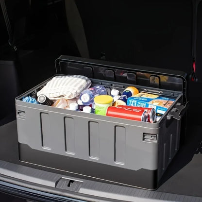 Large Camping Storage Box Portable Waterproof Container Outdoor Storage Case Durable Multi Purpose Foldable Car Trunk Organizer
