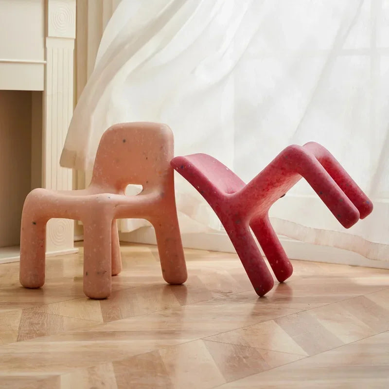 Nordic Style Plastic Chair with Backrest, Stylish Chair for Bedroom Living Room Dormitory & Entertainment Room