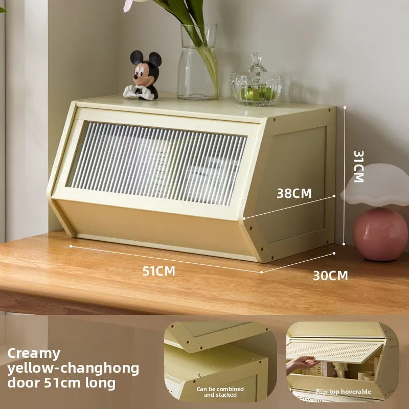 Bucket cabinet, storage cabinet, bedroom, living room, bookshelf, toys, snacks, storage and sorting cabinet can be stacked