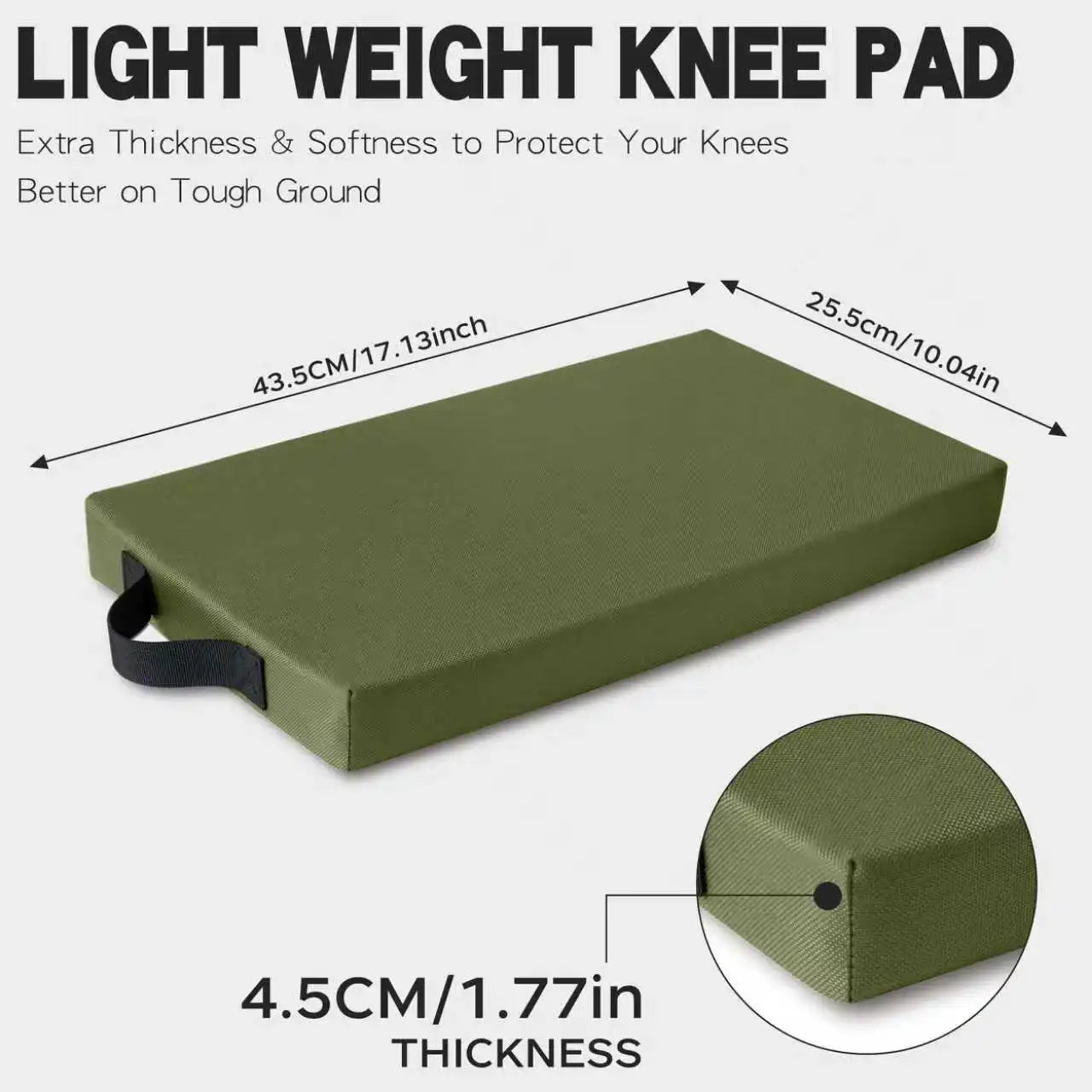 Extra Thick Garden Knee Pad Waterproof Easy Clean Portable Non-Slip Kneeling Cushion for Outdoor Gardening, Flooring, Repairs