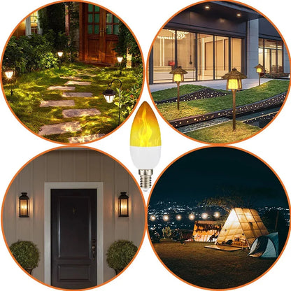 2PCS E14 Led Simulated Flame Bulbs 9W AC85-265V Luces Home Electronic Accessories Lamp Flame light Effect Bulbs Lampada